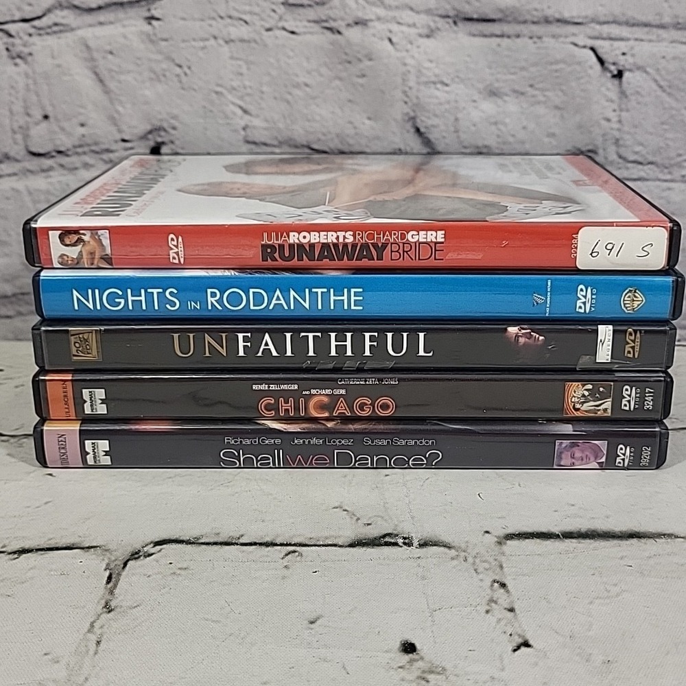 Richard Gere Movies DVD Lot Of 5 Chicago Unfaithful Nights In Rodanthe We Dance